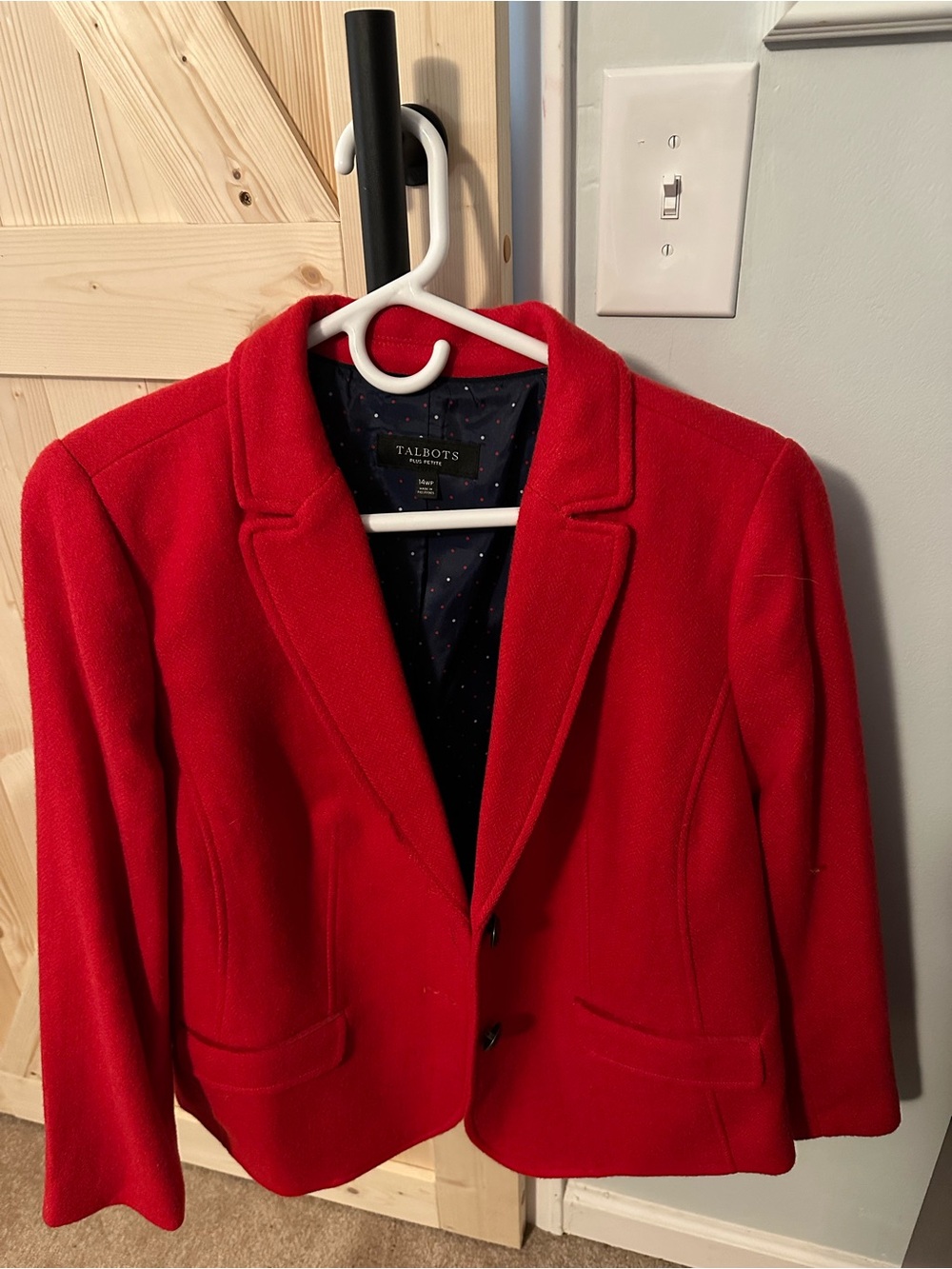 Talbots Red Wool Women's Blazer 14WP